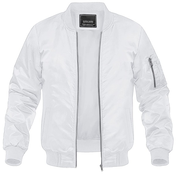 MAGNIVIT Men's Lightweight Fall Bomber Jacket Windbreaker Jacket Softshell Jacket