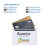 Transparent plastic ID sleeves, in 105 x 75 mm format,