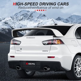 cciyu Rear Trunk Lip Spoiler Fits for 2008-2017 for Mitsubishi Lancer EVO 10 Spoiler Wing,Matte Black