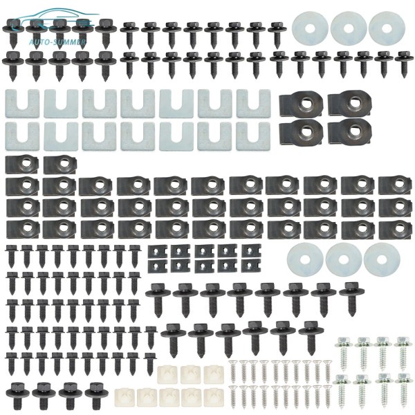 auto-summer 216Pcs Front End Sheet Metal Hardware Kit Fit For