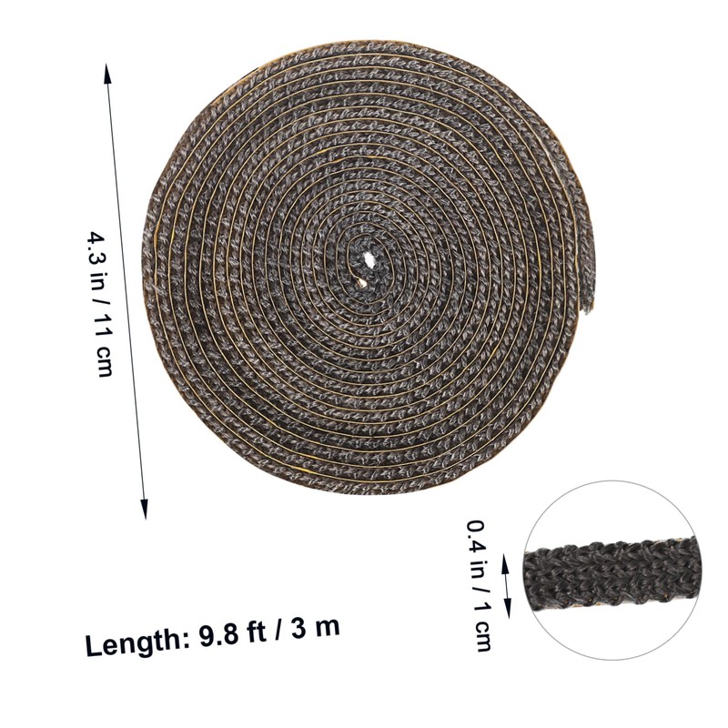BESPORTBLE Wood Stove Insert Gasket Rope Fiberglass Sealing Rope Flat