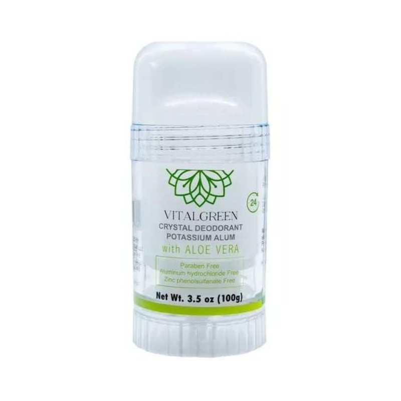 2 Pack Desodorante Cristal Alumbre Con Aloe Vera 100g Vital