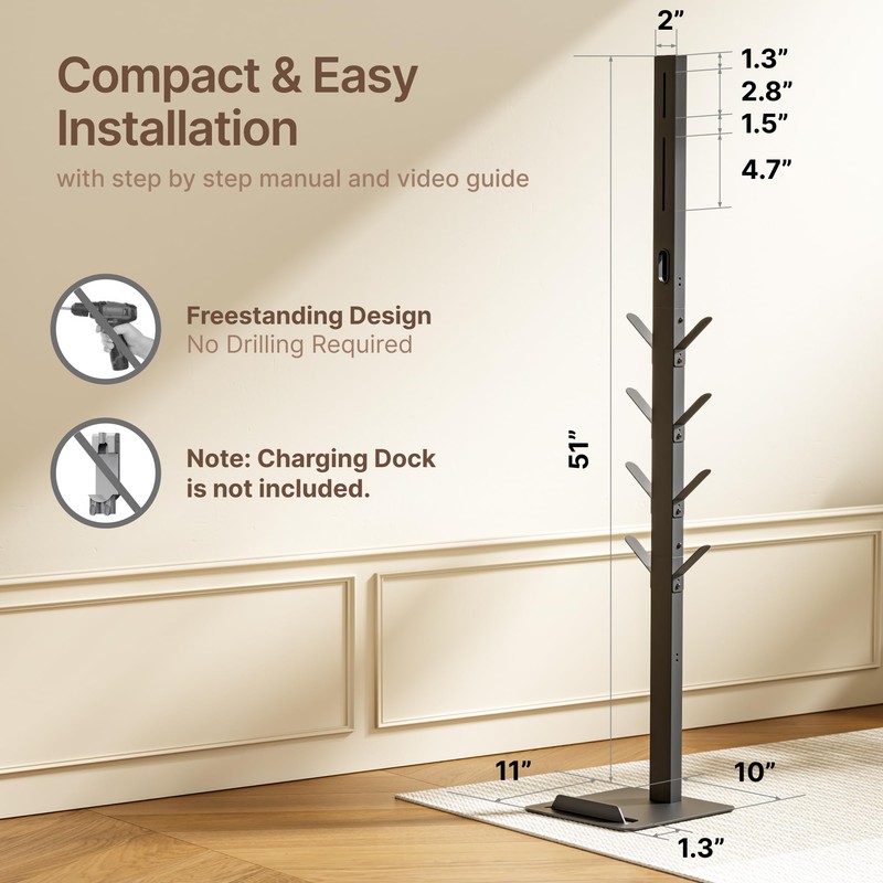 PEGZONE Vacuum Stand for Dyson Gen5 V15 V12 V11 V10