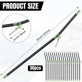 QHSXMQ Fishing Accessories, 30 Fishing Anti Tangle Boom with Swivel, Anti Boom with Swivel Fishing Accessory Tube Feeder Accessories Fishing Accessories Fishing Anti-Tangle Boom Sleeves Set, Prevent