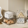 ZHIAI 4 Pack Clear Stackable Storage Drawer, Acrylic Drawer, Cosmetic