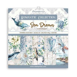 STAMPERIA International KFT SBBL87 Stamperia Scrapbooking Pad, Romantic Sea Dream, Multi-Colour, 12 x 12 Inches