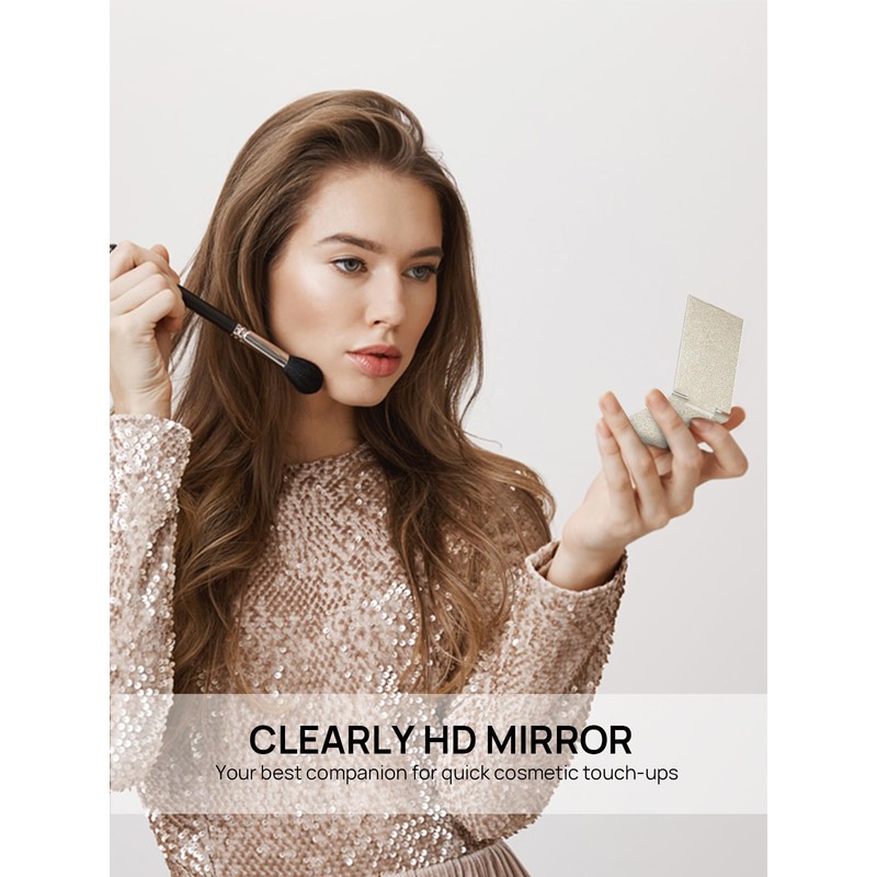 MIRRORNOVA Portable Folding Mirror, Ultra-Slim Durable Makeup Tabletop Mirror for