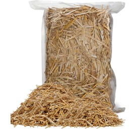 Natural Wheat Straw - Dry Clean Soft Bale for Stray Cats & Dogs Shelter, Chicken Coop Bedding, Garden Mulch & Weed Cover (1LB)