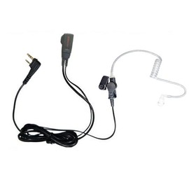 ICOM Compatible Earphone Microphone, ICOM Slim L-Type, For 2-Pin, Transparent Tube In Earphone Microphone, Compatible with IC-DRC1Mk2, IC-DPR4, IC-DPR3, ID-51, ID-31, IP100H, IP500H, IP501H, IP502H