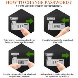 Large Black Bamboo Box with Combination Lock, Premium Smell Proof Box with Detachable Tray/Compartments, Wooden Decorative Storage Boxes with Alright Jars & Brushes & Tubes for Great Gift Choice. | TISEMENT