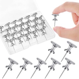 30 Count Jumbo Metal Push Pins 1.14 Inch, Giant Thumb Tacks for Wall hangings 20 Lbs Poster pins for Cork Board Bulletin Maps Office Home Classroom Decorative | BESARME