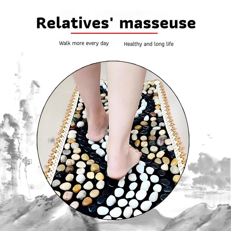 Acupressure Mat for Feet, Reflexology Foot Massager Pad with Pebbles