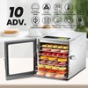 Cercker Food-Dehydrator Machine 8 Stainless Steel Trays, 500W Jerky Dehydrator