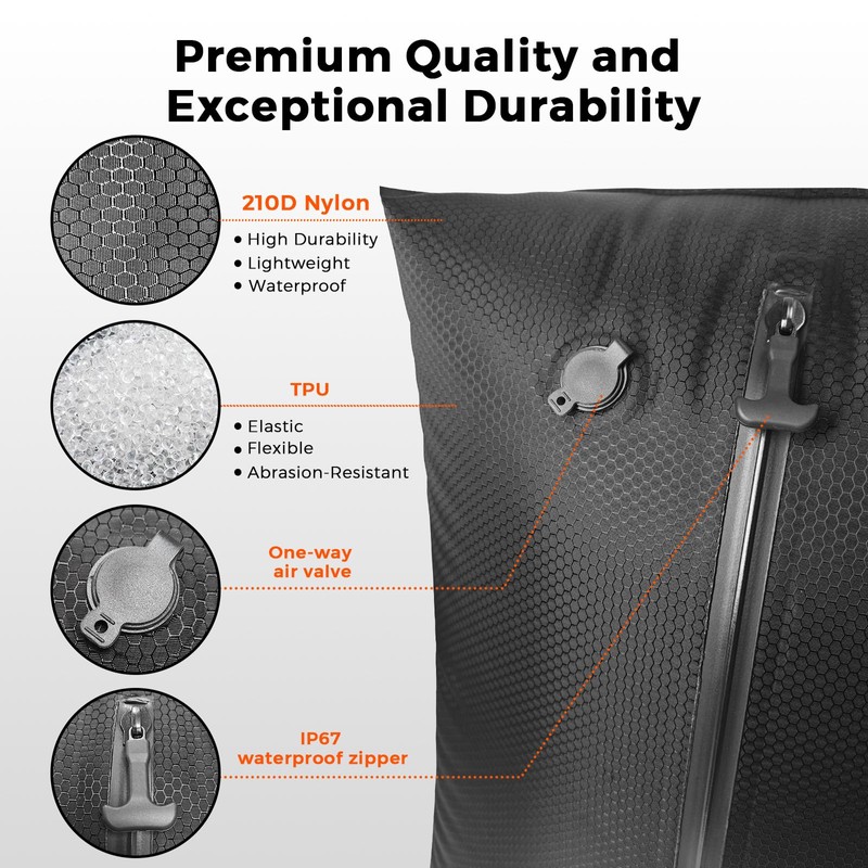 Vacuum Bags for Travel Luggage with Electric Pump, IP67 Reusable