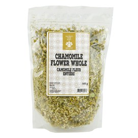 Dinavedic Whole Chamomile Flowers - 160g (5.6oz) | All Natural, Dried Camomile Flower, Caffeine Free Herbal Tea, Relaxing, Brewing, Baking, Infuse in Oil