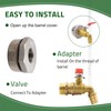 Rain Barrel Spigot Kit, 2 in Fine-Thread Adapter, Brass Valve
