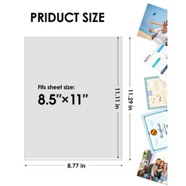 KTRIO No Holes Sheet Protectors 8.5 x 11 Inch Heavy Duty Clear Page Protectors, Plastic Paper Document Sleeves, Letter Size, Top Loading, Acid Free, 50 Pack
