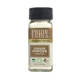 Pride of India – Onion Fine Ground – Gourmet Spice for Cooking – Pantry Essential – Adds Flavor to Sauces/Dips/Rubs/Marinades – Easy to Use – 3.1 oz. Small Dual Sifter Jar
