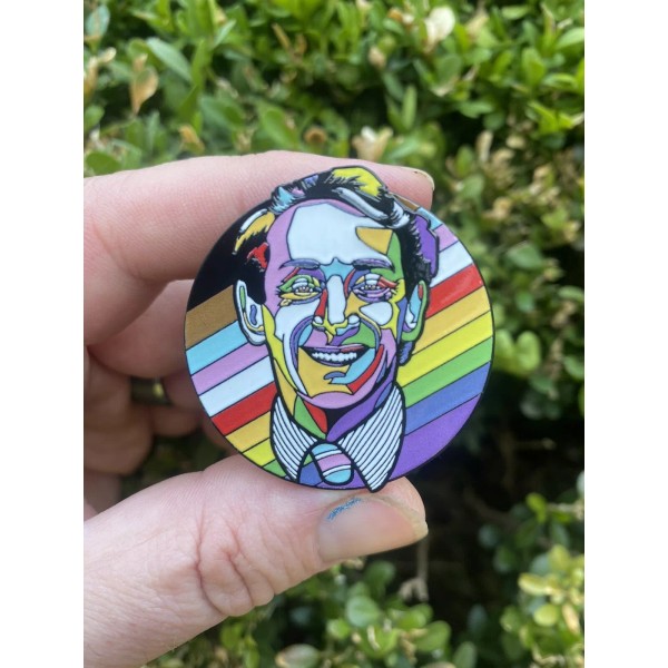 Harvey Milk Enamel Pin - PRIDE - 1 3/4” -