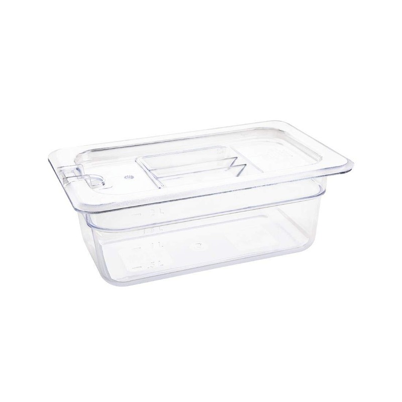 Vogue U237 Polycarbonate 1/4 Gastronorm Container, 2.4 L Capacity, 265