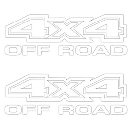 4x4 SUV Offroad Sticker – Shapes Kit Pack – 2 Pieces – Car Motorcycle – Various Sizes 15 20 25 30 cm – Made in Italy (30 x 10 cm, White)