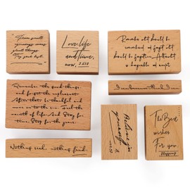 YOVOY Letter Stamp Rubber Stamp Set Stamp Rubber Stamp Set Diary Collage Antique Craft Card Diary Letter Album Decoration Decoration Retro Cute English Letter Stamp Set of 8