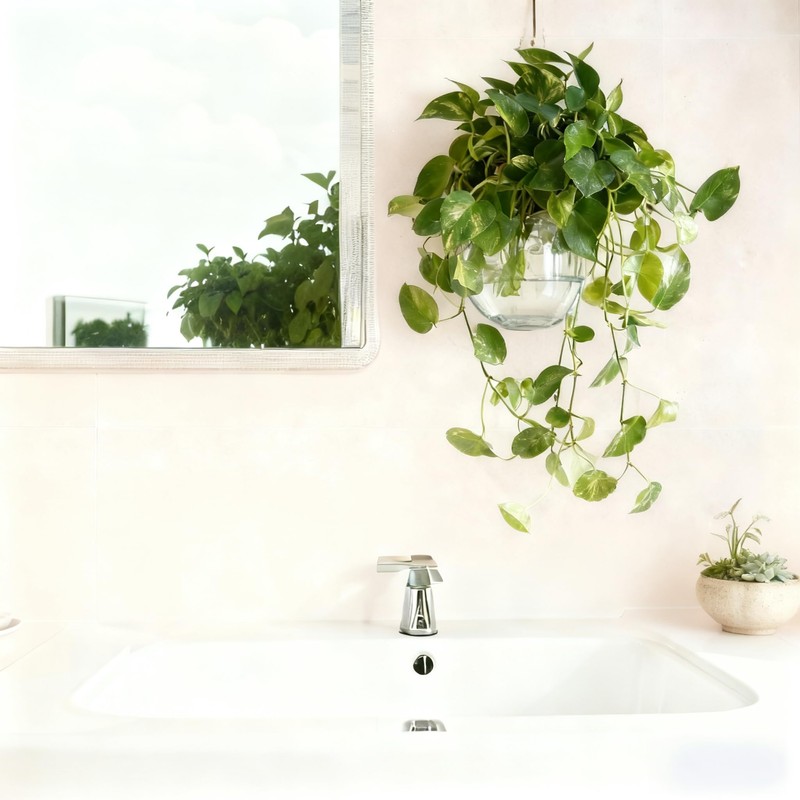 OQUQO 4 pcs Glass Wall Hanging Planter, Oval Terrarium Vase,