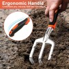 MECHEER Hand Rake Garden Tool, Heavy Duty Hand Cultivators for