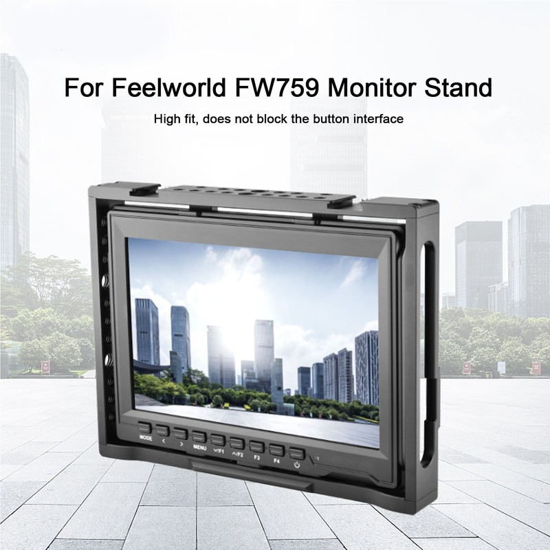 Monitor Cage Aluminum Alloy Multi 1/4 3/8 Holes Professional Camera