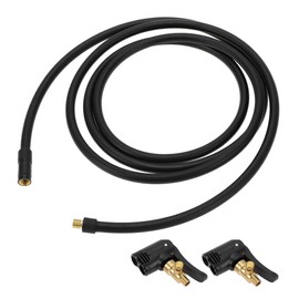 INFINAUTO Tire Inflator Extension Tube 78.74inch 7.8mm ID for Car Motorcycle Bicycle Air Pump Extend Hose Adapter Tire Valve with Deflatable Air Chuck Rubber Black Durable