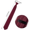 2 count Men's Clip on Ties 20 Inches Solid Color