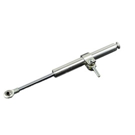 Motorcycle CNC Universal Aluminum Damper Steering Stabilize Safety Control for Yamaha YZF R1 R6 MT07 MT09 FZ09 Ninja 250 Z250 (Silver)