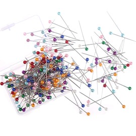 CCINEE 500 Pieces Multicolor Straight Pins Quilting Pearl Head Pins for Sewing and other Crafts Making