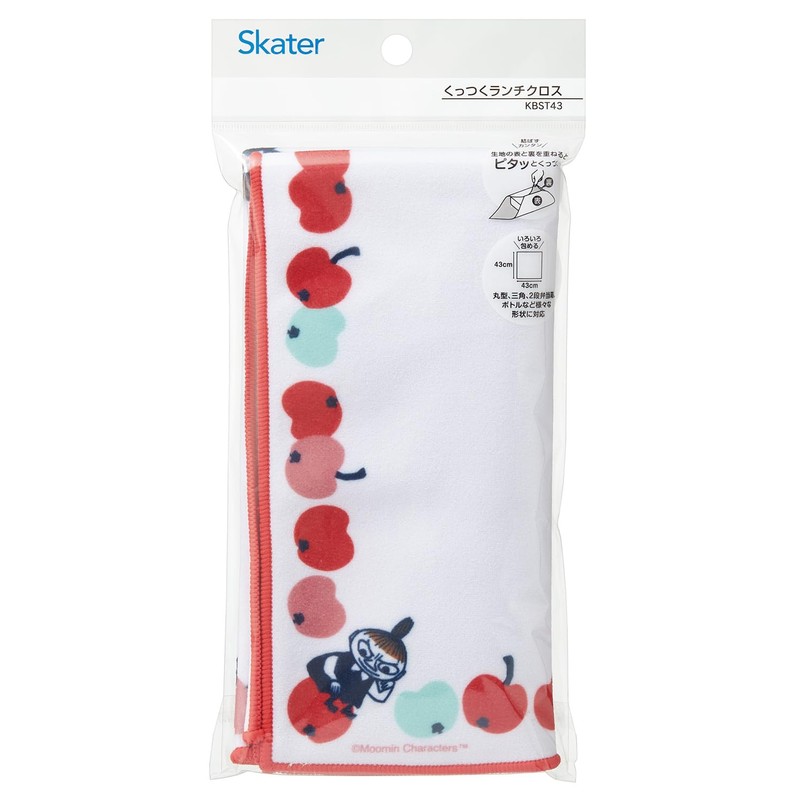 Skater KBST43 Sticky Lunch Cloth, Easy No Tie Moomin, Little