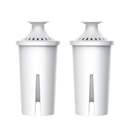 AQUA CREST Magnesium Water Filter, Intended for Brita® Pitchers and Dispensers, Everyday, UltraMax, Metro+, XL and More, 2 Months, Reduces Chlorine, 6 Count