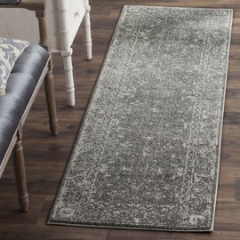 SAFAVIEH Evoke Collection EVK270S Shabby Chic Distressed Non-Shedding Living Room Bedroom Area Rug, 2'2" x 5', Grey / Ivory