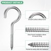 M METERXITY 4-Pack Hooks Screw, M5 304 Stainless Steel Heavy