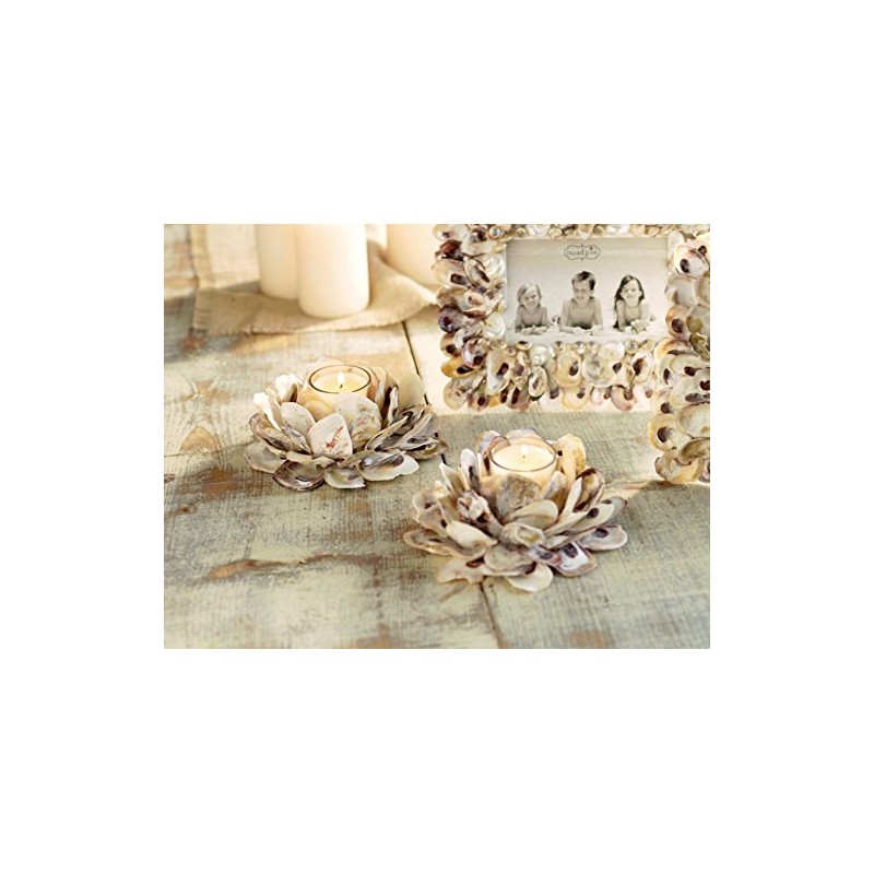 Mud Pie 498B002 Oyster Shell Votive Holder 3 1/4" x