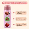 55pcs Cute Ladybug Stickers for Kids, Waterproof Lady Bug Stickers