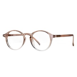 AVDLAB Blue Light Blocking Eyeglasses for Women & Men, Computer/Gaming/TV/Phones Glasses to Help You Sleep Better (Bright transparent tea progressive light tawny)