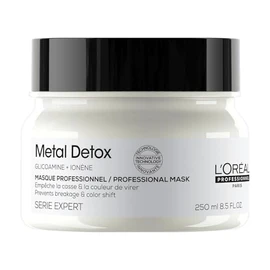 LOral Professionnel Metal Detox Mascarilla Capilar Anti-Metales, Cabello ms Suave y Nutrido, Reduce el Quiebre, Protege el Color y Aumenta el Brillo, 