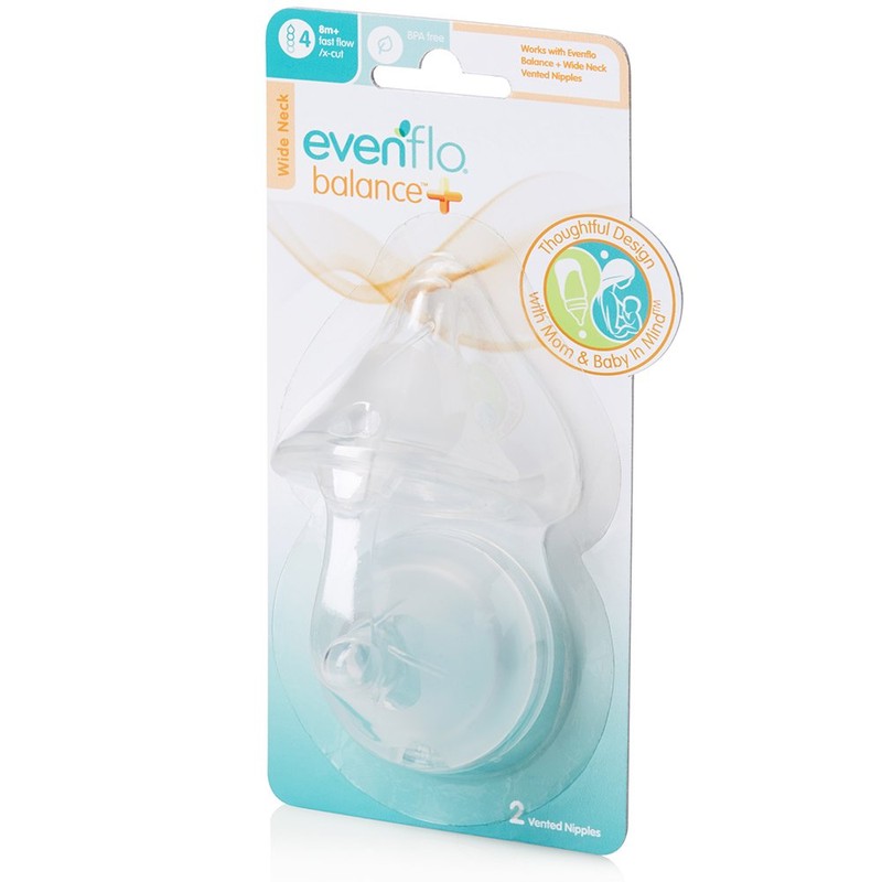 Evenflo Feeding Balance Plus Wide Neck Nipples for The Balance