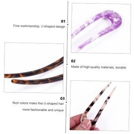 VICASKY 4pcs U-shaped Hair Double Prong Hair Clips for Elegant Updos Vintage Style Accessories for Women and Girls for Occasion Includes and Colors