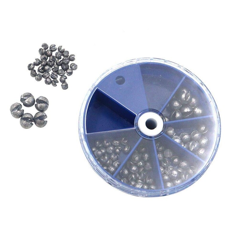 VOANZO Pack of 106 Round Split Shot Sinkers Removable Fishing