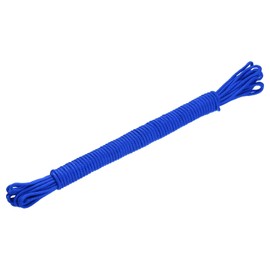 QUARKZMAN Polypropylen-Seilgeflecht 15M/49.2ft 3/16" 4mm Blau für den Innen- und Außenbereich Camping Wäscheleine
