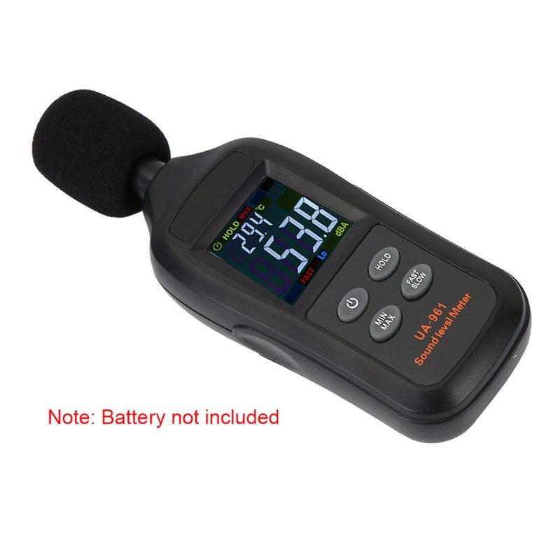 UA961 Black Portable Handheld Digital Sound Level Meter Noise Tester