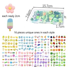 Slime Charms, Shoe Charm, Nail Charms, 3D Kawaii Assorted Flatback Resin Embellishments, Unique One 30 Pieces Flatback Resin Slime Beads for Scrapbooking, Hair Clip, DIY Crafts, with Back Gum
