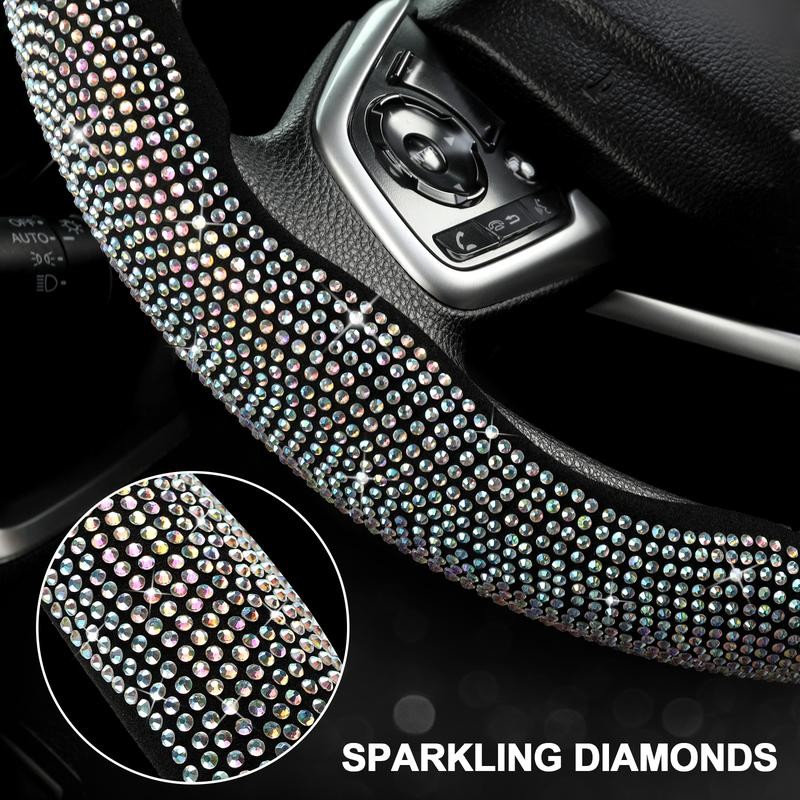 Queen's Land Diamond Bling Car Steering Wheel Cover with Crystal