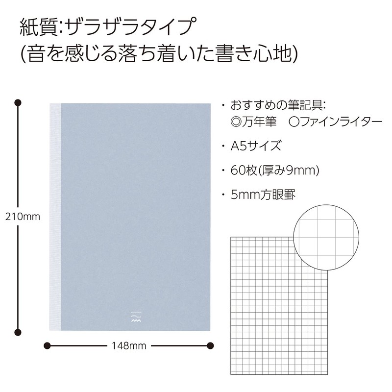 KOKUYO Note PERPANEP A5 Rough 5mm Grid PER-MZ106S5M