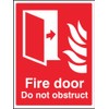 Caledonia Signs 21077K Fire door Do not obstruct